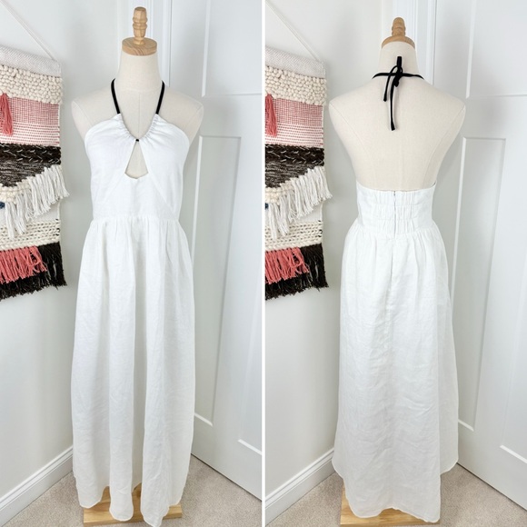 DISSH Alyssa Linen Maxi Dress White Sz 12 NWT - Picture 2 of 12